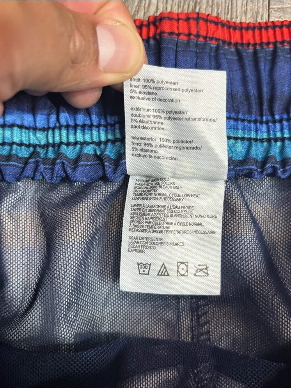 Men’s Speedo Swimsuit Swim Shorts Trunks 3-Pocket Zips, Size XXL